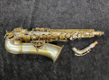 Late Vintage C.G. Conn New Wonder Series I Alto Sax #130874 - Silver Plate, Gold Keys, GOLD INLAYS